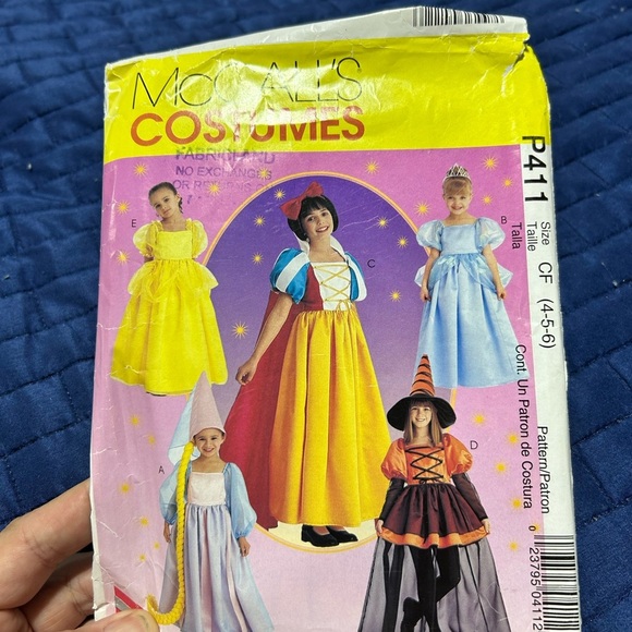 McCalls Costumes P411- 4-5-6 Magical Princess Costume for Kids - uncut - Picture 5 of 7